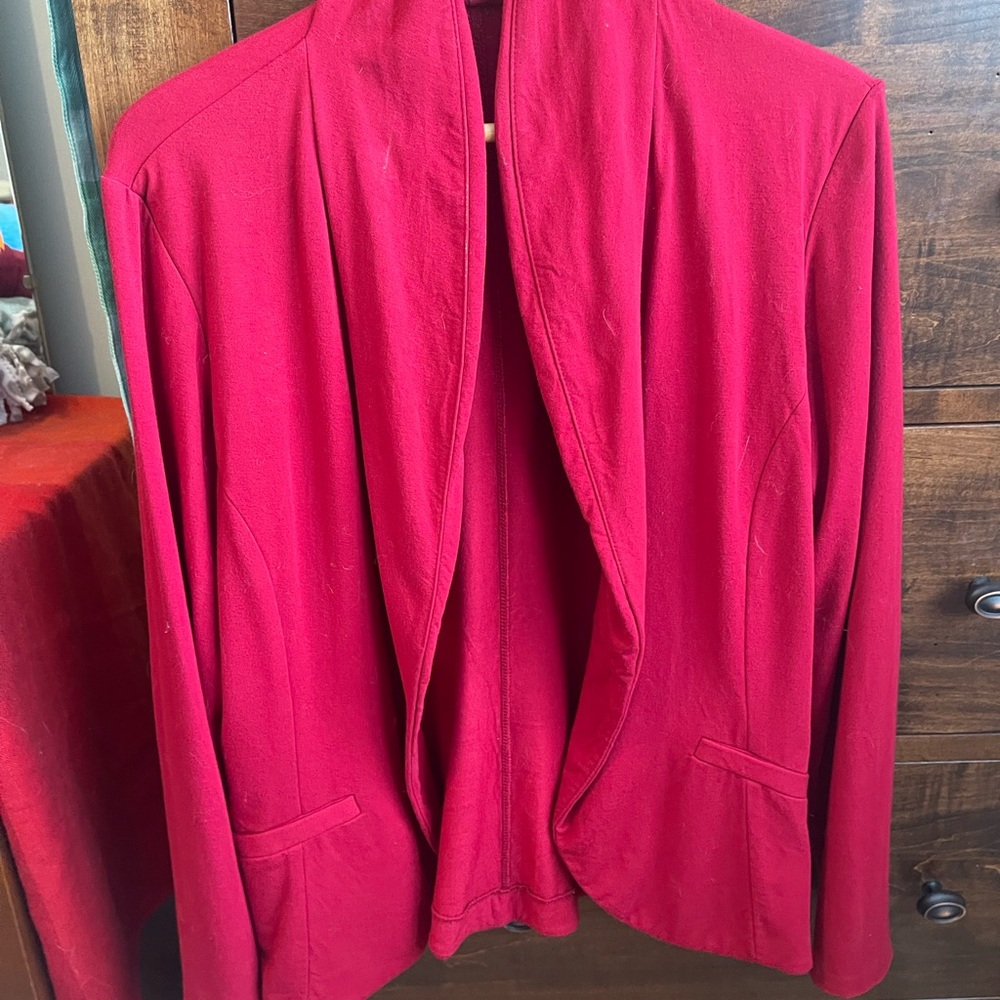 Women's MIIK Red Shawl Front Jacket